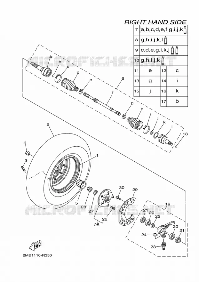 ROUE AVANT 2 Yamaha SIDE BY SIDE 700 2024 VIKING  YX70MPR / YXM700E