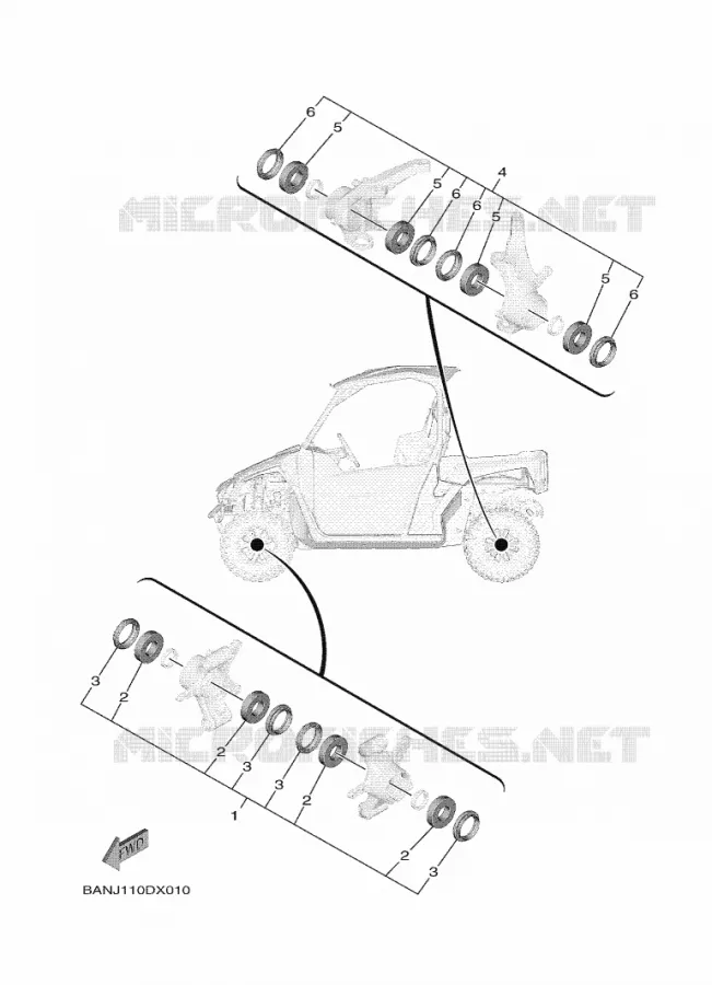 KIT PIECES D'ENTRETIEN Yamaha SIDE BY SIDE 850 2023 WOLVERINE  YX85EPSP / YXE850ENS