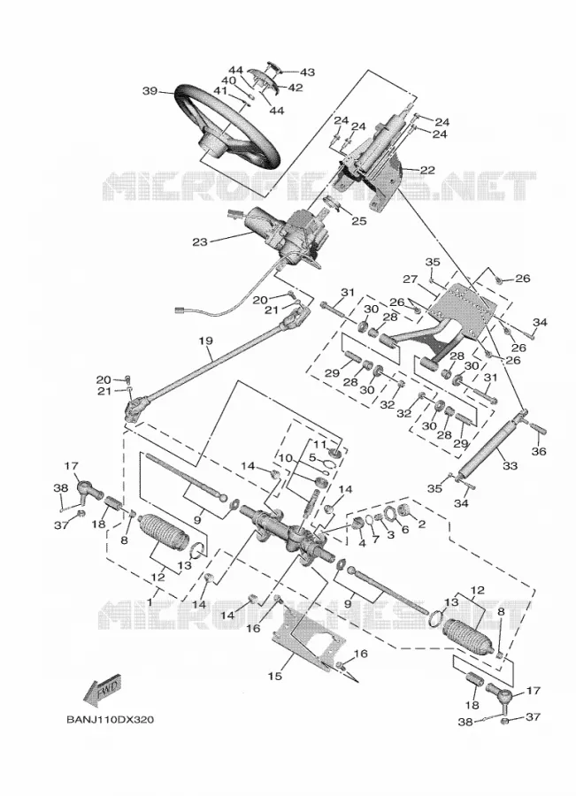 DIRECTION Yamaha SIDE BY SIDE 850 2023 WOLVERINE  YX85FPSP / YXF850ES