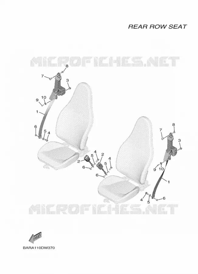 SELLE 4 Yamaha SIDE BY SIDE 850 2023 WOLVERINE  YX85FPSP / YXF850ES