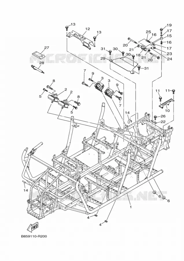CADRE Yamaha SIDE BY SIDE 700 2023 VIKING  YX70CPP / YXC700E
