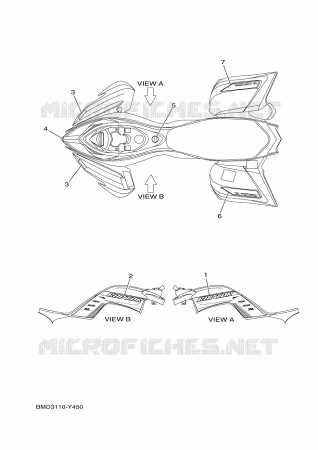 EMBLEME Yamaha QUAD 700 2023 RAPTOR  YF70RSP / YFM700R
