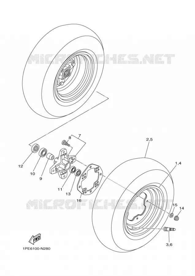 ROUE AVANT Yamaha QUAD 700 2023 RAPTOR  YF70RSP / YFM700R