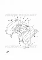 GARDE BOUE ARRIERE pour Yamaha KODIAK 2022