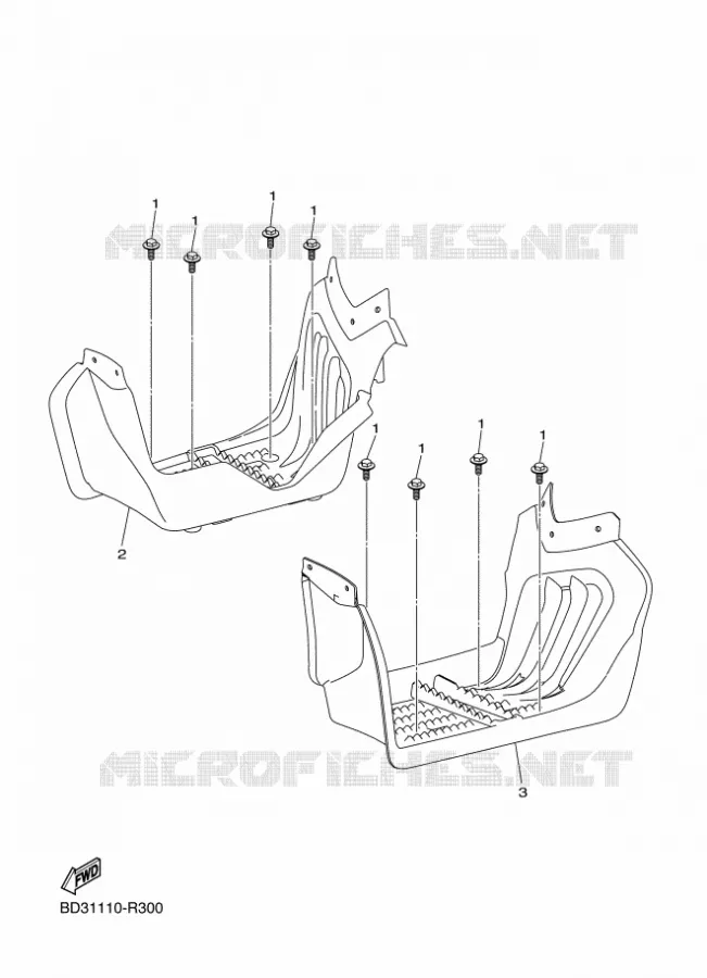 SUPPORT / REPOSE PIEDS Yamaha QUAD 90 2022 RAPTOR  YF09RN / YFM90R