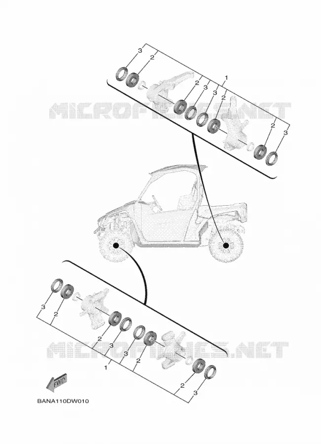 KIT PIECES D'ENTRETIEN Yamaha SIDE BY SIDE 850 2021 WOLVERINE  YX85EPSM / YXE850ENS