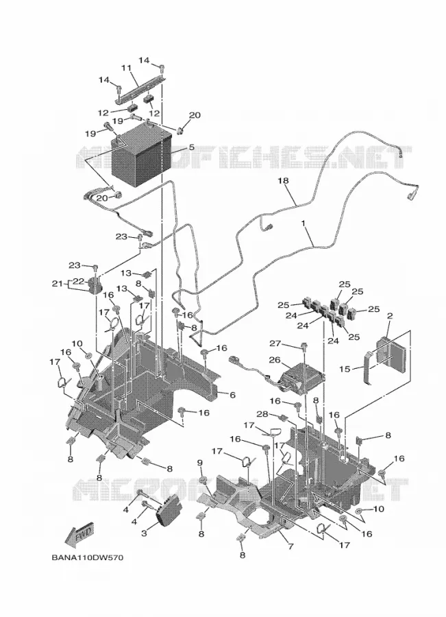 PARTIE ELECTRIQUE 2 Yamaha SIDE BY SIDE 850 2021 WOLVERINE  YX85EPSM / YXE850ENS