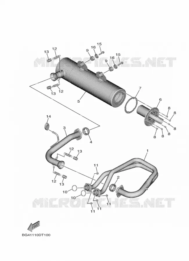ECHAPPEMENT Yamaha SIDE BY SIDE 850 2021 WOLVERINE  YX85EPSM / YXE850ENS