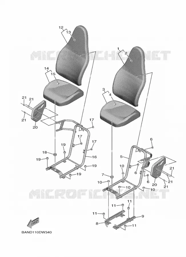 SELLE Yamaha SIDE BY SIDE 850 2021 WOLVERINE  YX85EPAM / YXE850EN