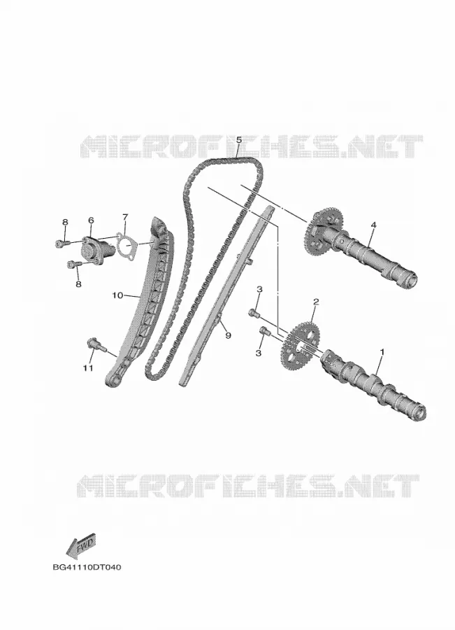 ARBRE A CAMES / CHAINE DE DISTRIBUTION Yamaha SIDE BY SIDE 850 2021 WOLVERINE  YX85FPSM / YXF850ES