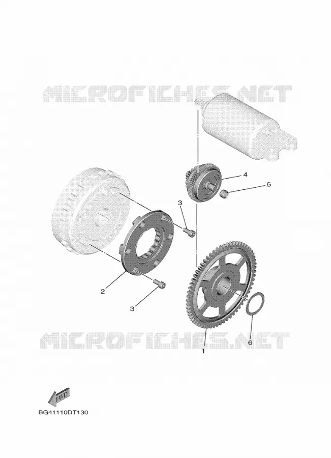 EMBRAYAGE DE DEMARREUR Yamaha SIDE BY SIDE 850 2021 WOLVERINE  YX85FPSM / YXF850ES