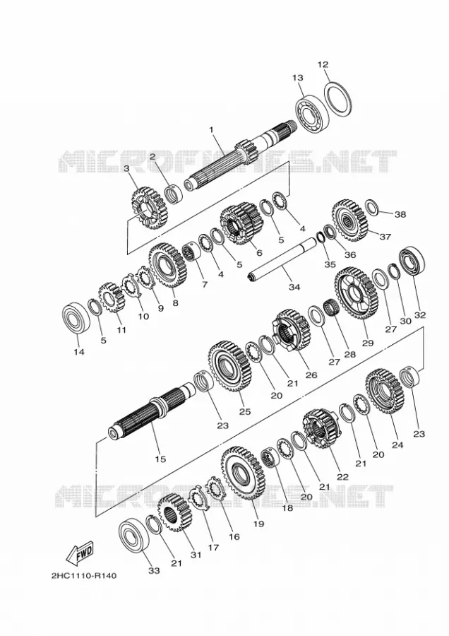 TRANSMISSION Yamaha SIDE BY SIDE 1000 2021 YXZ  YX10ZXPSM / YXZ1000ETS