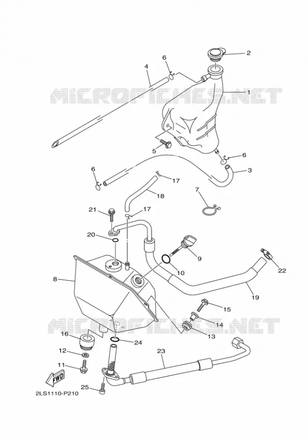 RESERVOIR D'HUILE Yamaha QUAD 700 2021 RAPTOR  YF70RSM / YFM700R