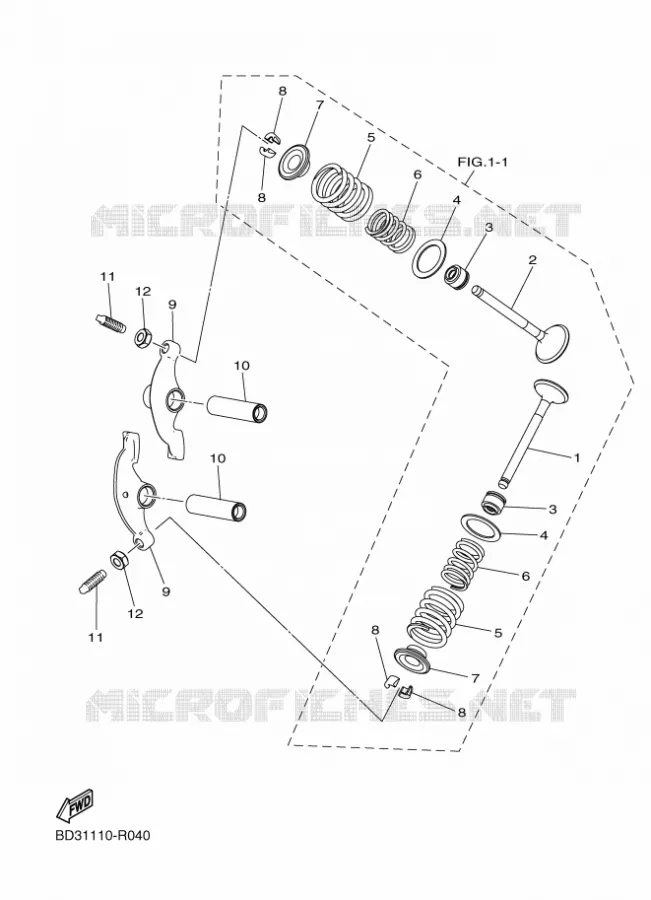 SOUPAPE Yamaha QUAD 90 2021 RAPTOR  YF09RM / YFM90R