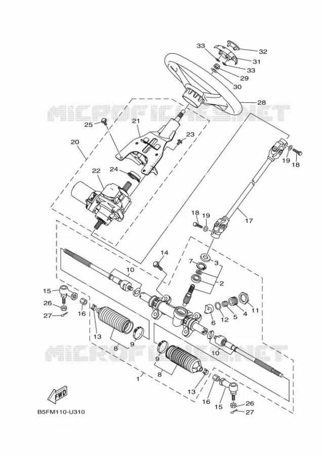 DIRECTION Yamaha SIDE BY SIDE 700 2020 VIKING  YX70MPAL / YXM700E