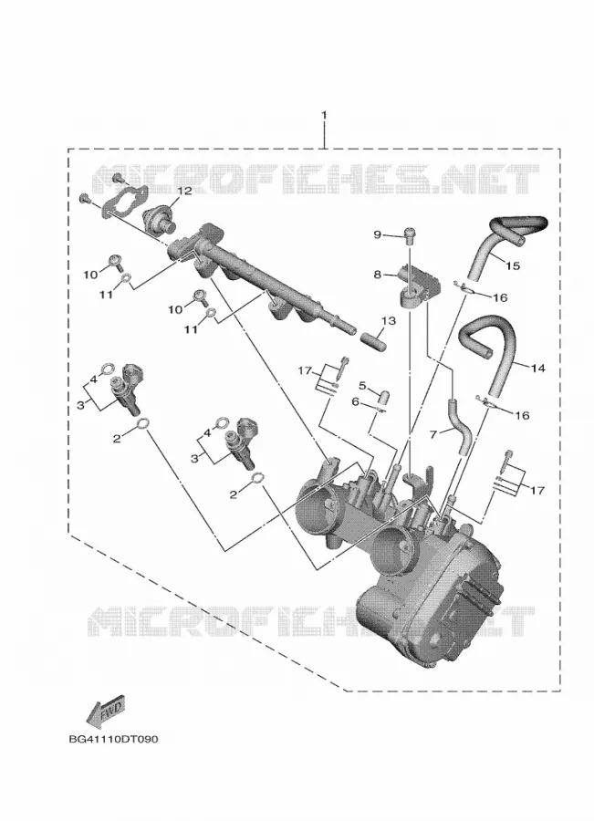 BOITIER PAPILLON INJECTION Yamaha SIDE BY SIDE 850 2020 WOLVERINE  YX85FPSL / YXF850ES