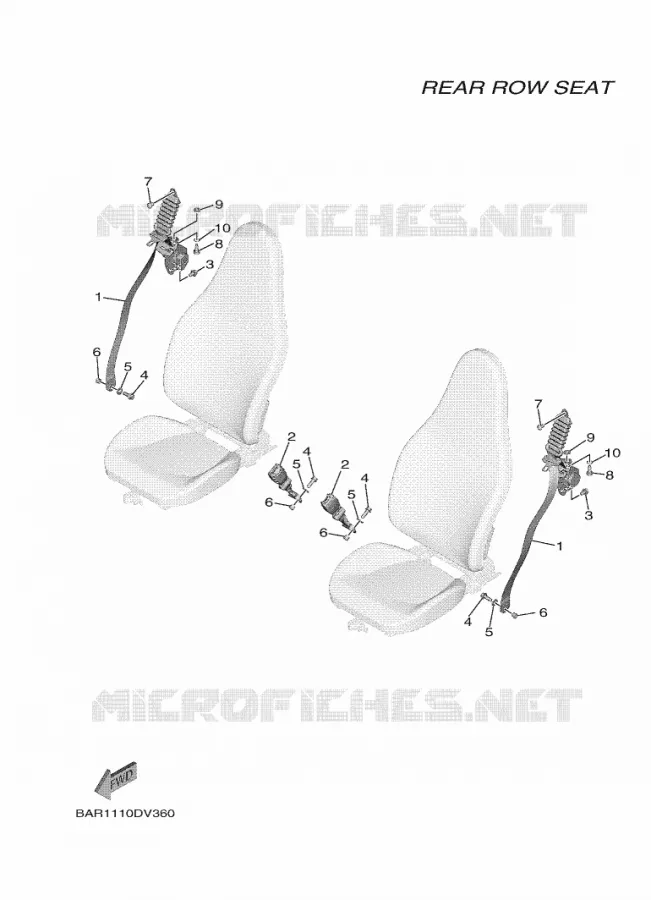 SELLE 4 Yamaha SIDE BY SIDE 850 2020 WOLVERINE  YX85FPAL / YXF850E