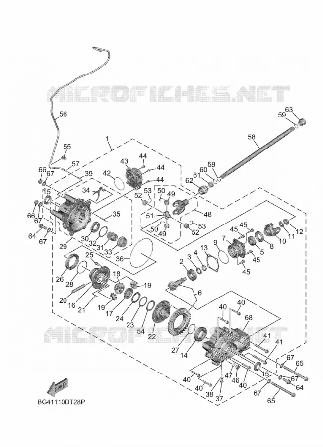 DIFFERENTIEL AVANT Yamaha SIDE BY SIDE 850 2020 WOLVERINE  YX85FPACL / YXF850E