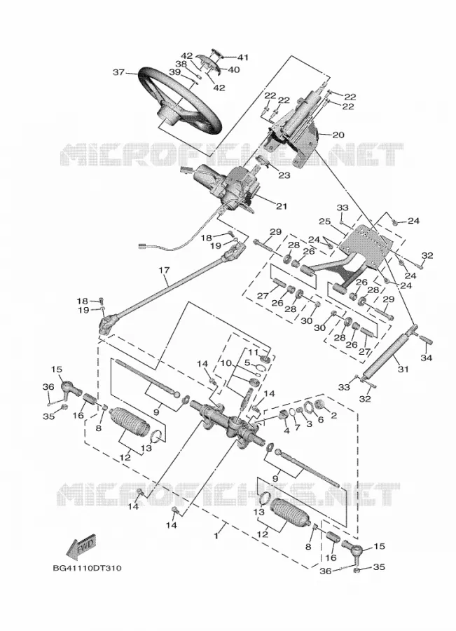 DIRECTION Yamaha SIDE BY SIDE 850 2020 WOLVERINE  YX85FPACL / YXF850E