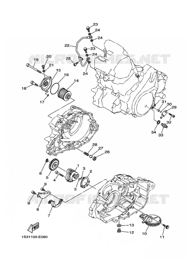 POMPE A HUILE Yamaha QUAD 700 2020 RAPTOR  YF70RXL / YFM700R