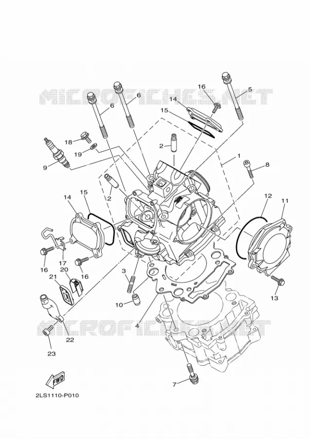 CULASSE Yamaha QUAD 700 2020 RAPTOR  YF70RSL / YFM700R