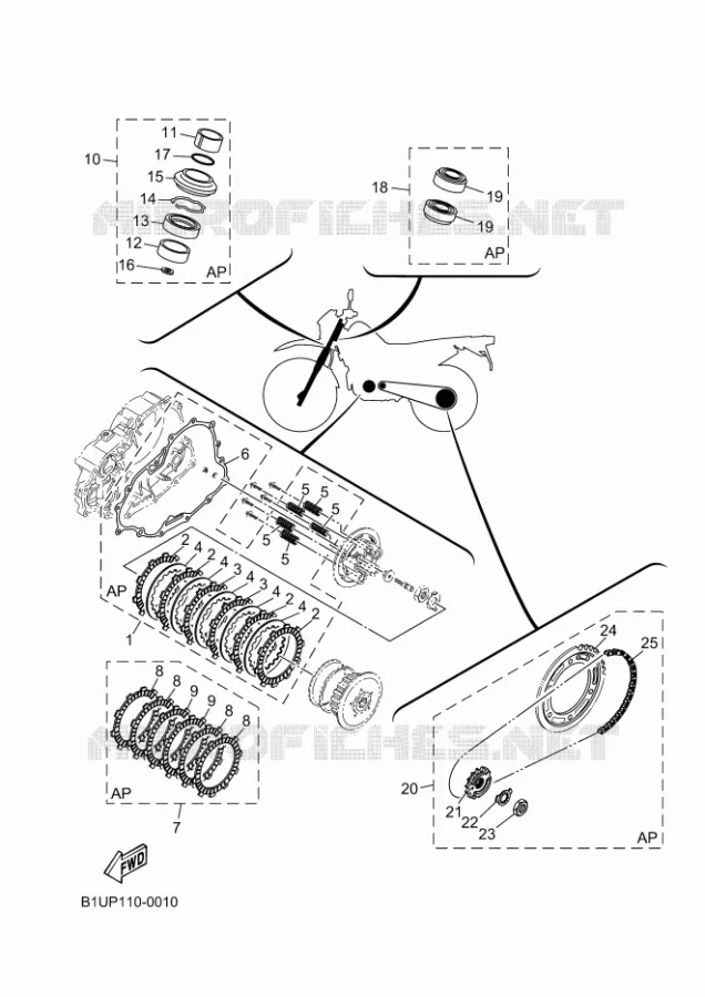 KIT PIECES D'ENTRETIEN Yamaha MOTO 250 2025 XT  XT250S
