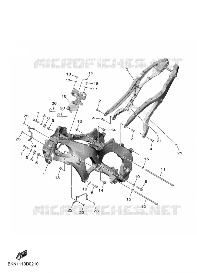 CADRE Yamaha MOTO 900 2025 R9  YZF890