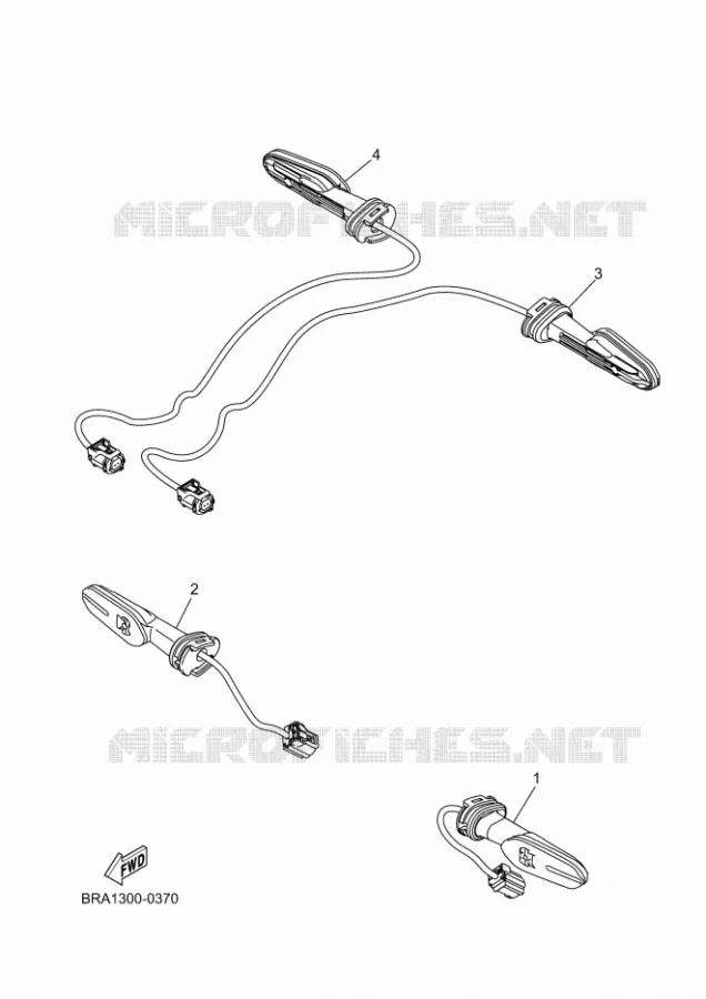 CLIGNOTANT Yamaha MOTO 300 2025 R3  YZF320-A