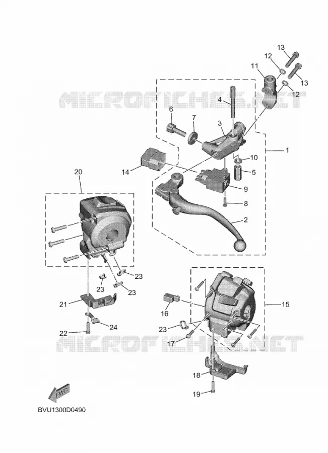 COMMODO / LEVIER Yamaha MOTO 900 2025 TRACER  MTT890D