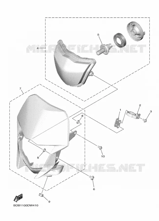 PHARE  Yamaha MOTO 250 2025 WRF  WR250F