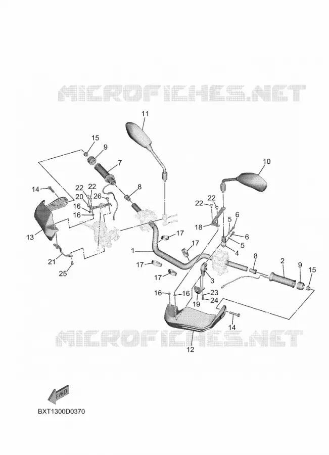 GUIDON ET CABLES Yamaha MOTO 900 2025 TRACER  MTT890-S