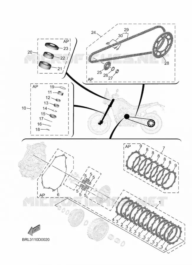 KIT PIECES D'ENTRETIEN Yamaha MOTO 700 2025 TENERE  XTZ690