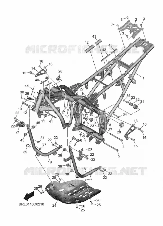 CADRE Yamaha MOTO 700 2025 TENERE  XTZ690