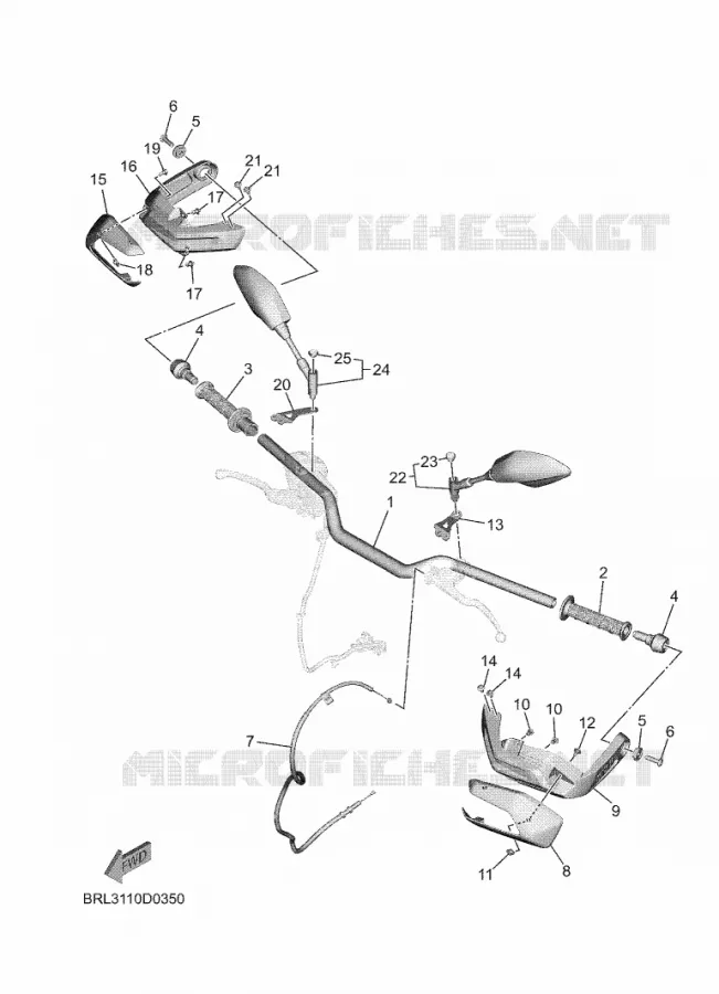 GUIDON ET CABLES Yamaha MOTO 700 2025 TENERE  XTZ690-U