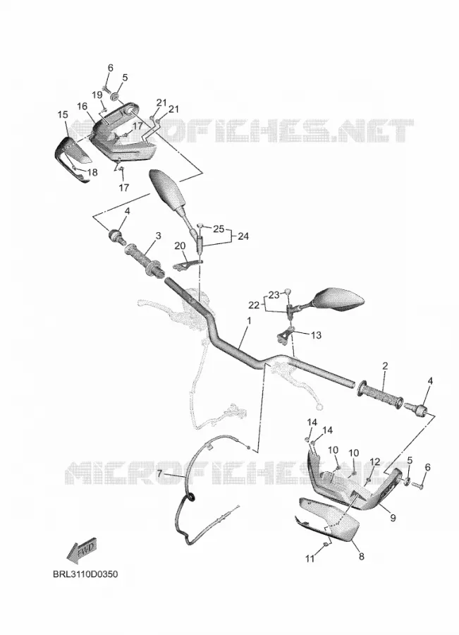GUIDON ET CABLES Yamaha MOTO 700 2025 TENERE  XTZ690-U