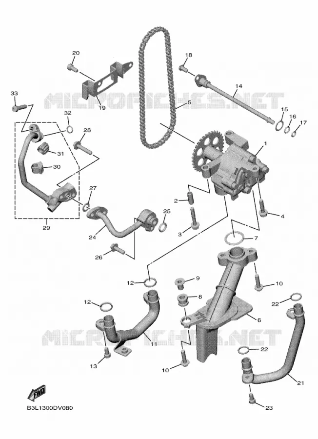 POMPE A HUILE Yamaha MOTO 1000 2025 R1  YZF1000W