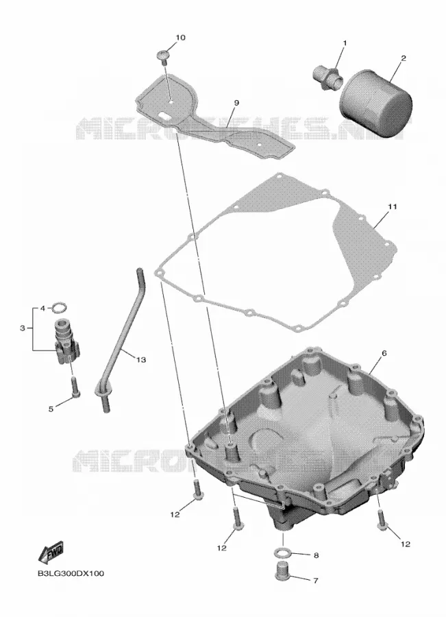 FILTRE A HUILE Yamaha MOTO 1000 2025 R1  YZF1000W