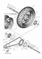 ROUE ARRIERE pour Yamaha MT 2025