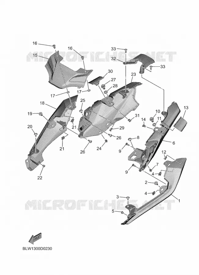COUVERCLE LATERAL Yamaha MOTO 700 2025 MT  MTN690-S