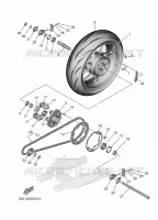ROUE ARRIERE pour Yamaha MT 2025