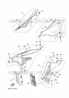 COUVERCLE LATERAL pour Yamaha YZ 2025