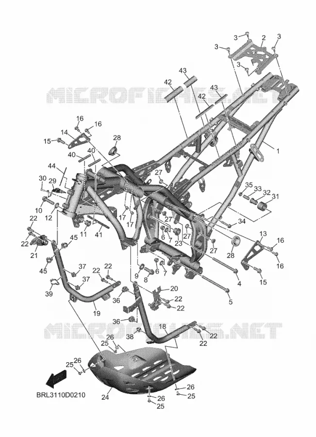 CADRE Yamaha MOTO 700 2025 TENERE  XTZ690