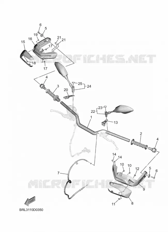 GUIDON ET CABLES Yamaha MOTO 700 2025 TENERE  XTZ690-U