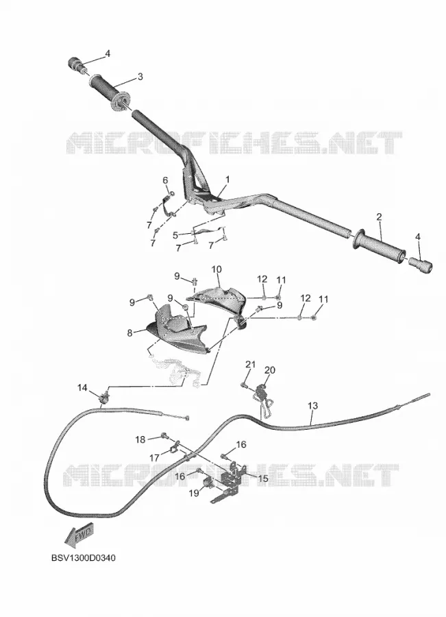 GUIDON ET CABLES Yamaha SCOOTER 560 2025 TMAX  XP560
