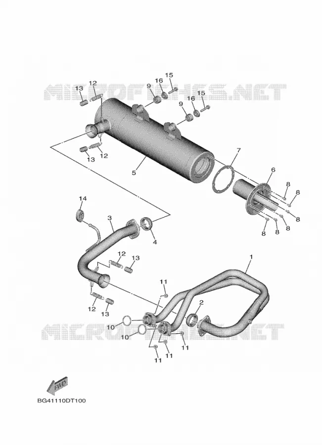 ECHAPPEMENT Yamaha SIDE BY SIDE 850 2025 WOLVERINE  YXF850ES / YX85FSS