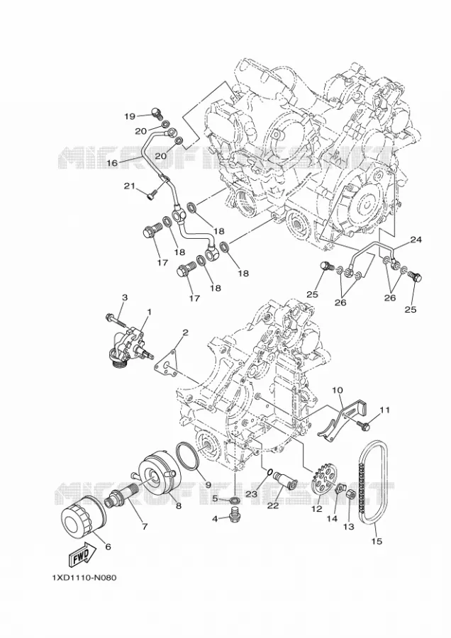 POMPE A HUILE Yamaha SIDE BY SIDE 700 2025 VIKING  YXM700E / YX70MS