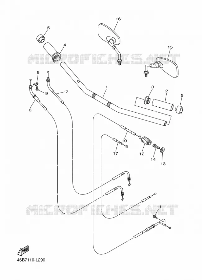 GUIDON ET CABLES Yamaha MOTO 250 2025 V-STAR  XV250