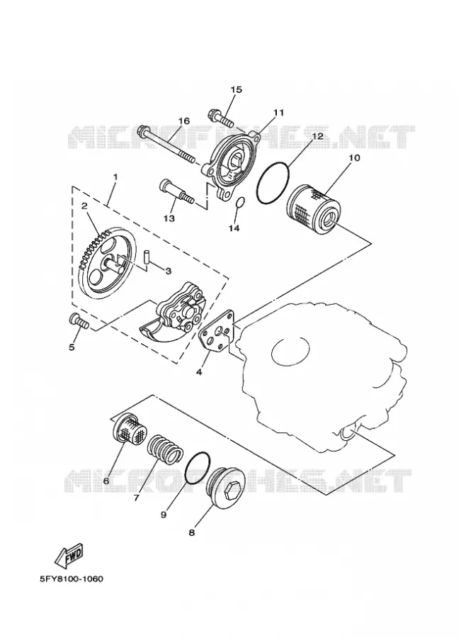 POMPE A HUILE Yamaha MOTO 200 2025 TW  TW200E