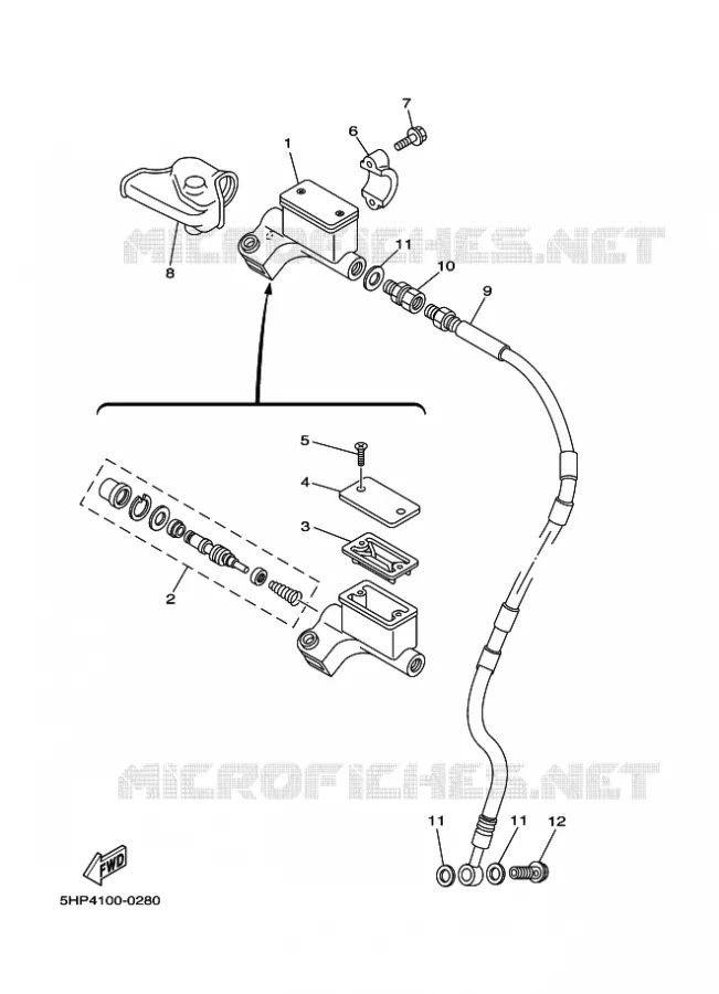 MAITRE CYLINDRE DE FREIN AVANT Yamaha MOTO 125 2025 TTR  TT-R125LWE