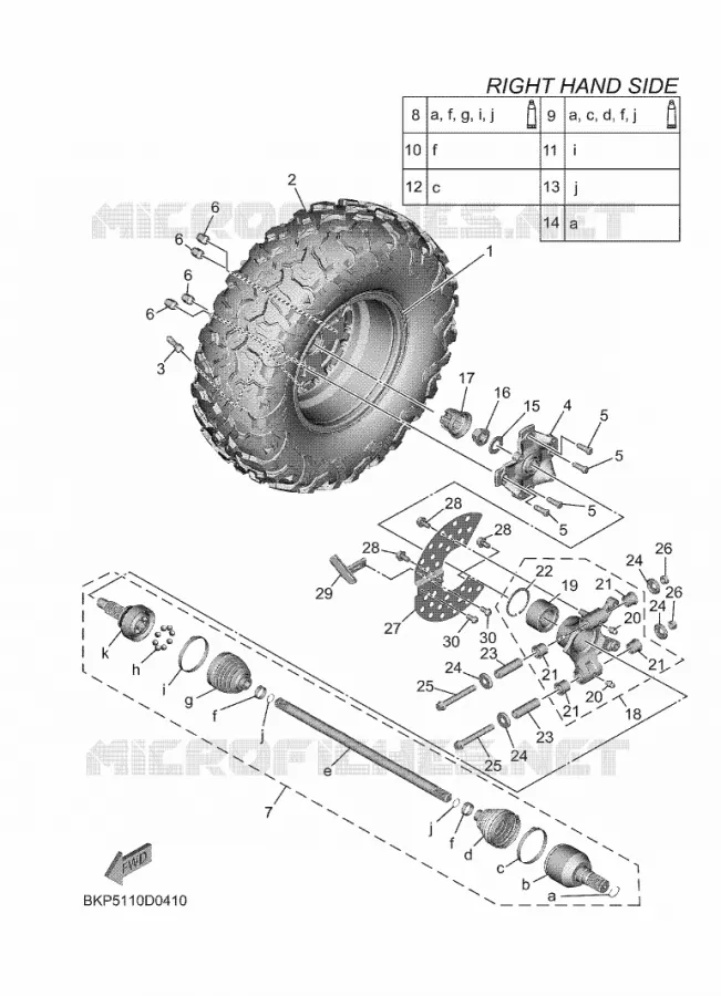 ROUE ARRIERE 2 Yamaha SIDE BY SIDE 1000 2025 WOLVERINE  YXF1000ELS